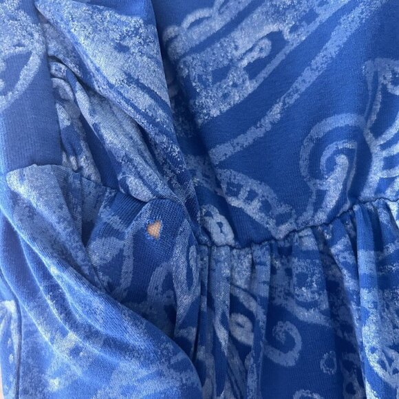 Fresh Produce Maxi Dress Women's Blue Smocked Paisley Print Size Small - Picture 11 of 11